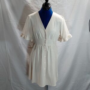 SHEIN Cream Mini Dress